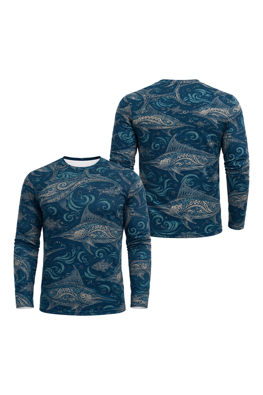 Performance Fishing Long Sleeve - Bluewater Sail Pattern - RP07 image 1