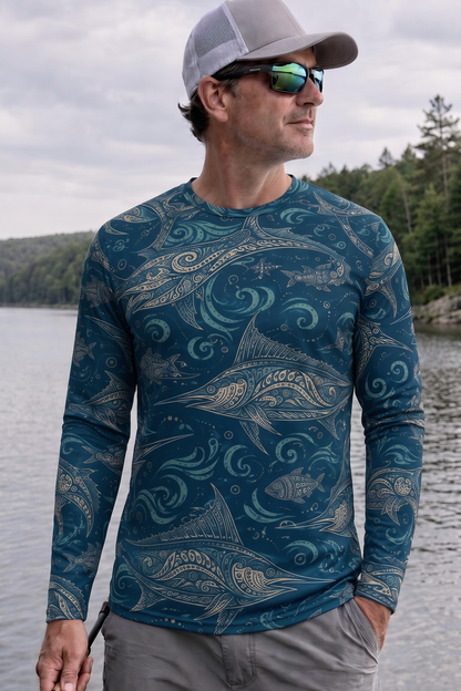 Performance Fishing Long Sleeve - Bluewater Sail Pattern - RP07 image 2