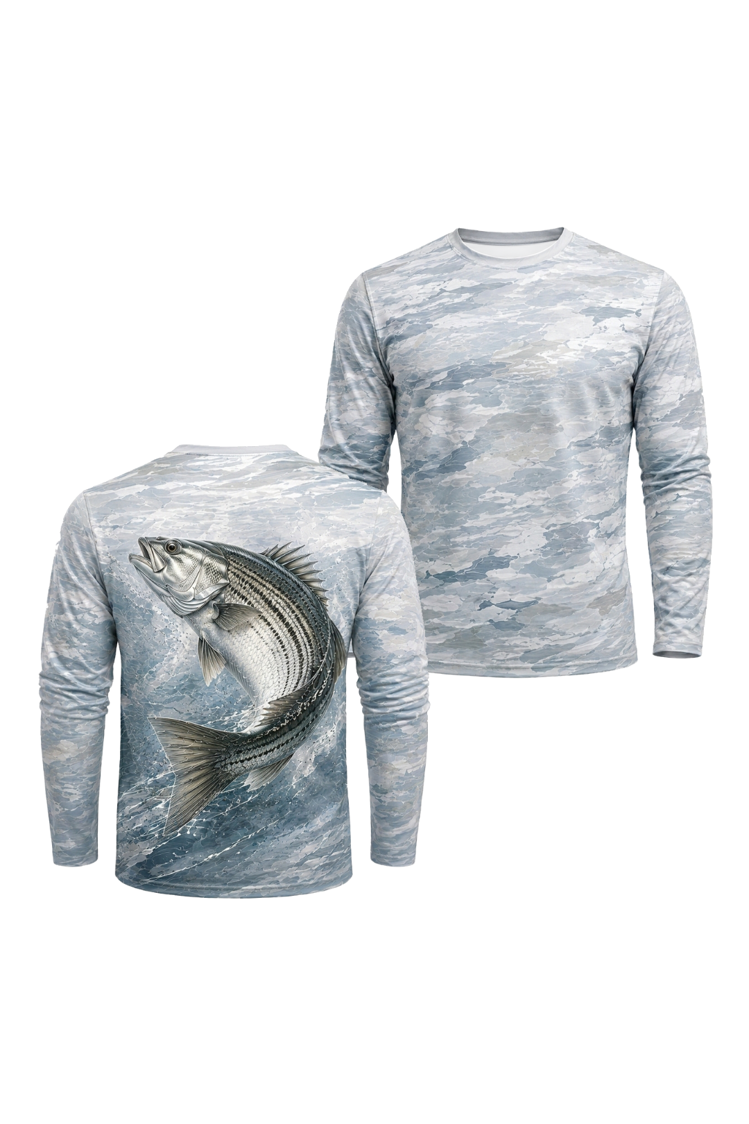 Performance Fishing Long Sleeve - Breaker Wave Striper - TBT208 image 1
