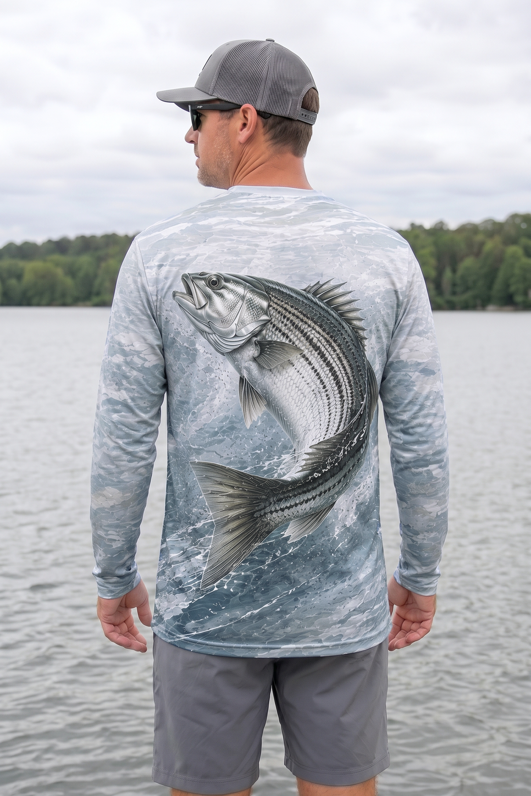 Performance Fishing Long Sleeve - Breaker Wave Striper - TBT208 image 2