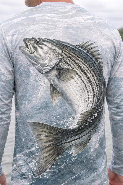 Performance Fishing Long Sleeve - Breaker Wave Striper - TBT208 image 4