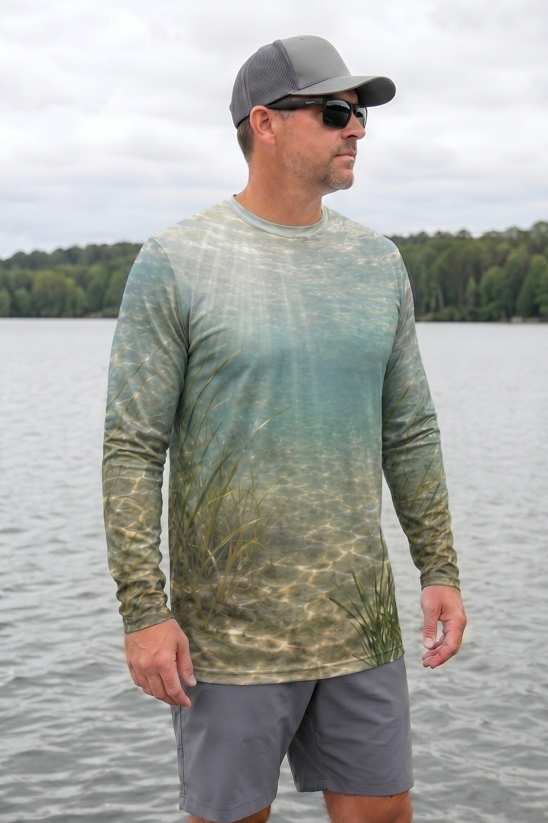 Performance Fishing Long Sleeve - Bronze Tide Redfish - AOF117 lifestyle opposite side
