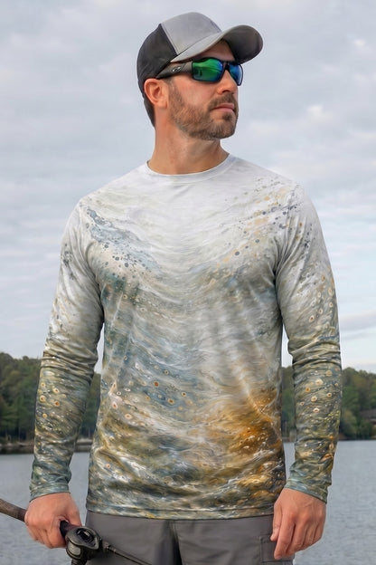 Performance Fishing Long Sleeve - Brook Trout Boulder Run - AOF55 lifestyle opposite side