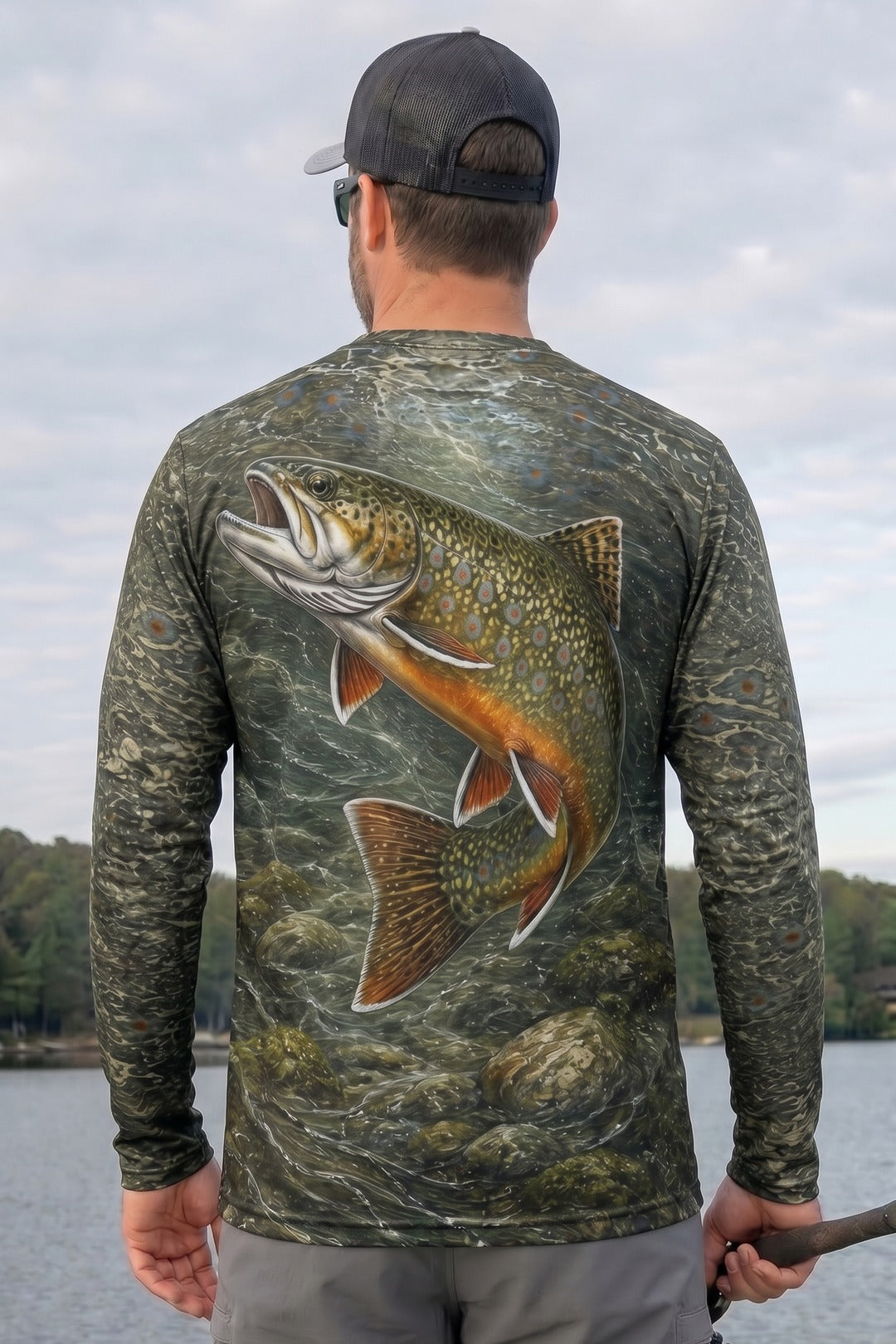 Performance Fishing Long Sleeve - Brook Trout Current Camo - RT15 lifestyle artwork side