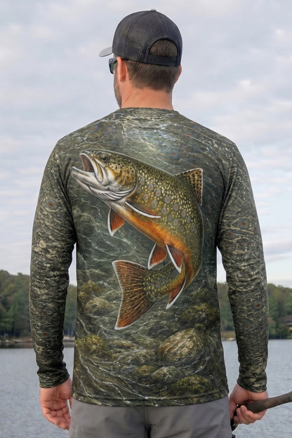 Performance Fishing Long Sleeve - Brook Trout Current Camo - RT15 lifestyle artwork side