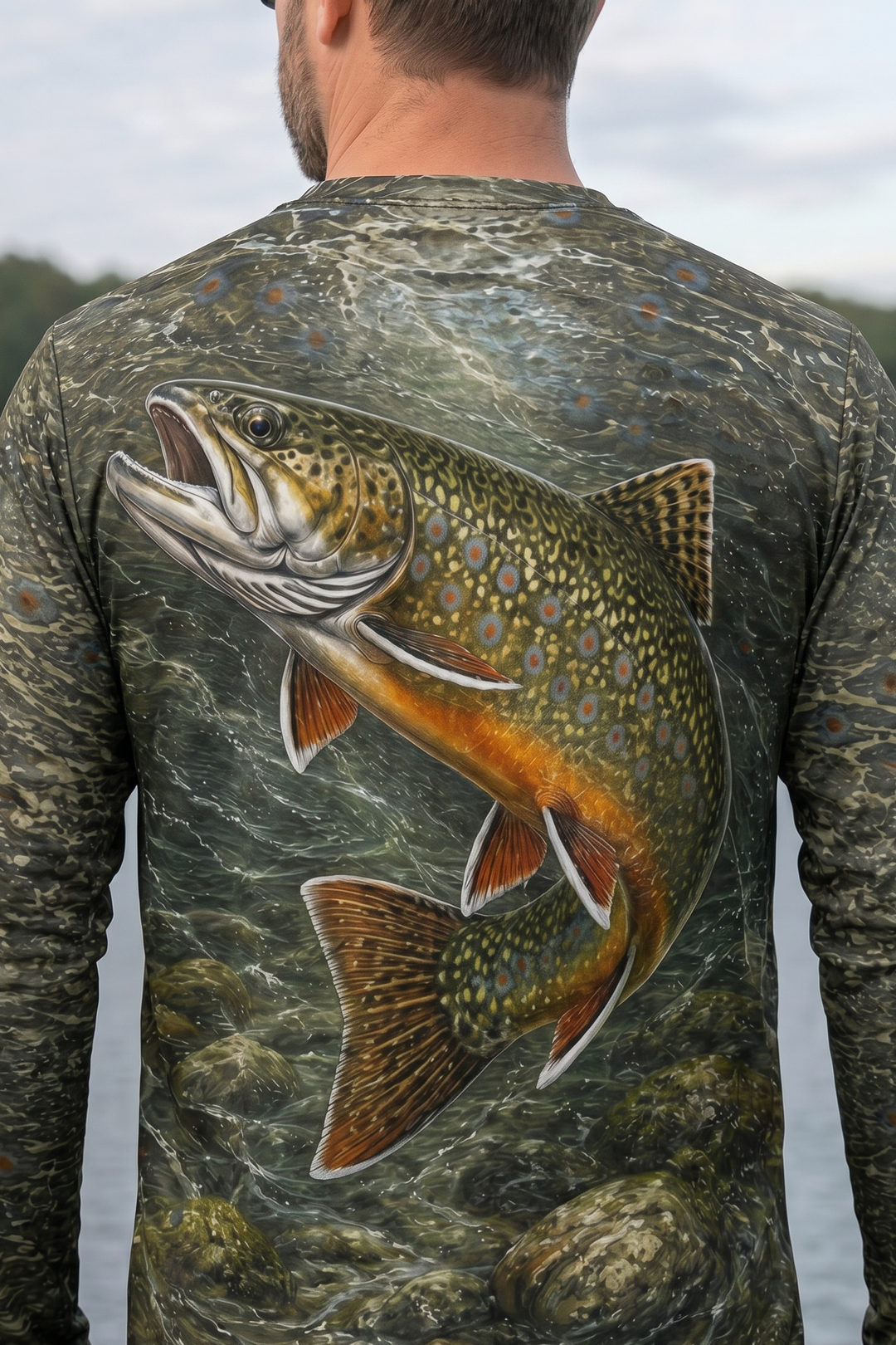 Performance Fishing Long Sleeve - Brook Trout Current Camo - RT15 lifestyle artwork zoom