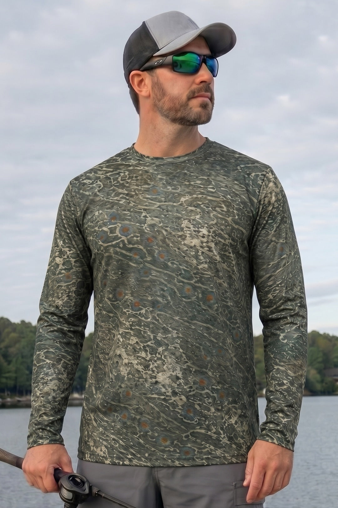 Performance Fishing Long Sleeve - Brook Trout Current Camo - RT15 lifestyle opposite side