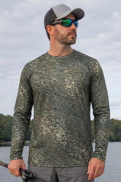 Performance Fishing Long Sleeve - Brook Trout Current Camo - RT15 lifestyle opposite side