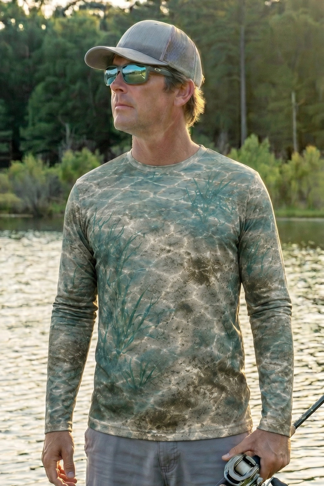 Performance Fishing Long Sleeve - Clear Flats Redfish Hunt - RRF02 lifestyle opposite side