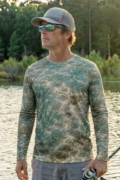 Performance Fishing Long Sleeve - Clear Flats Redfish Hunt - RRF02 lifestyle opposite side