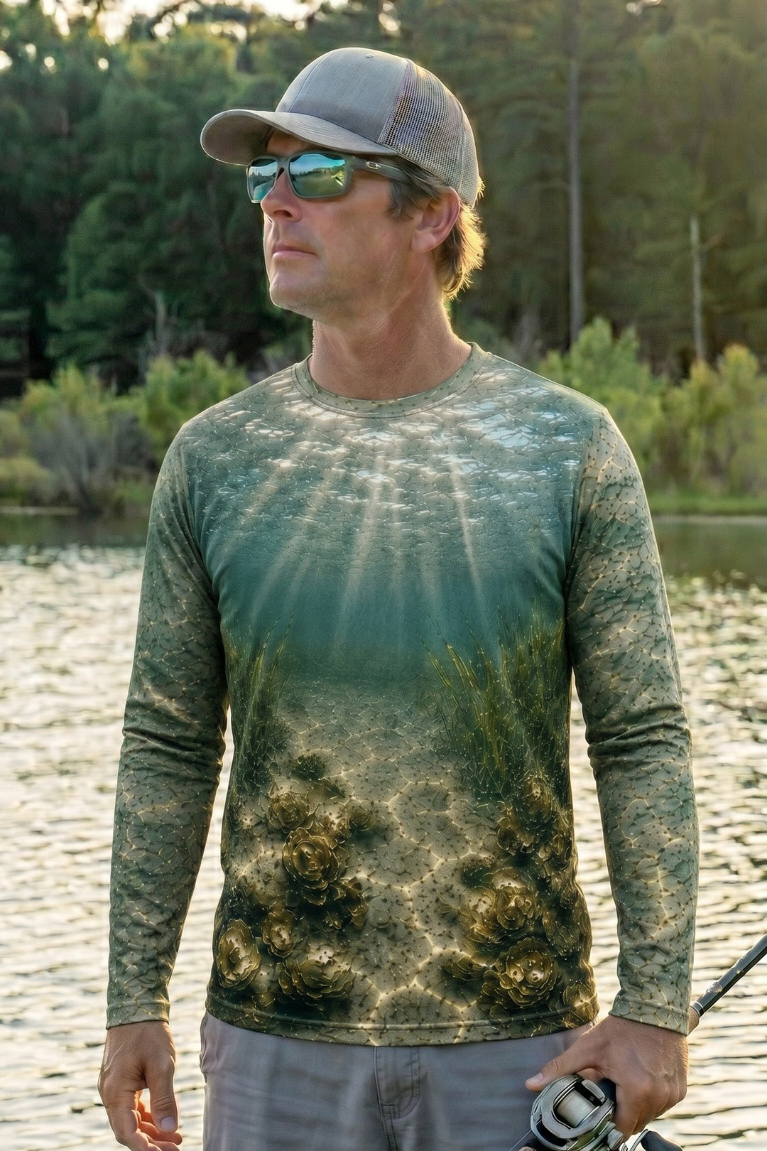 Performance Fishing Long Sleeve - Clearwater Reef Redfish Hunt - RRF03 lifestyle opposite side