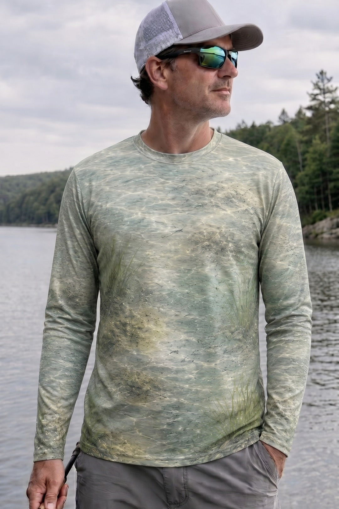 Performance Fishing Long Sleeve - Clearwater Speckled Trout Run - RT02 lifestyle opposite side