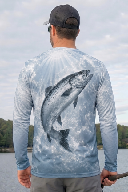Performance Fishing Long Sleeve - Cloudburst King Salmon - TBT158 lifestyle artwork side
