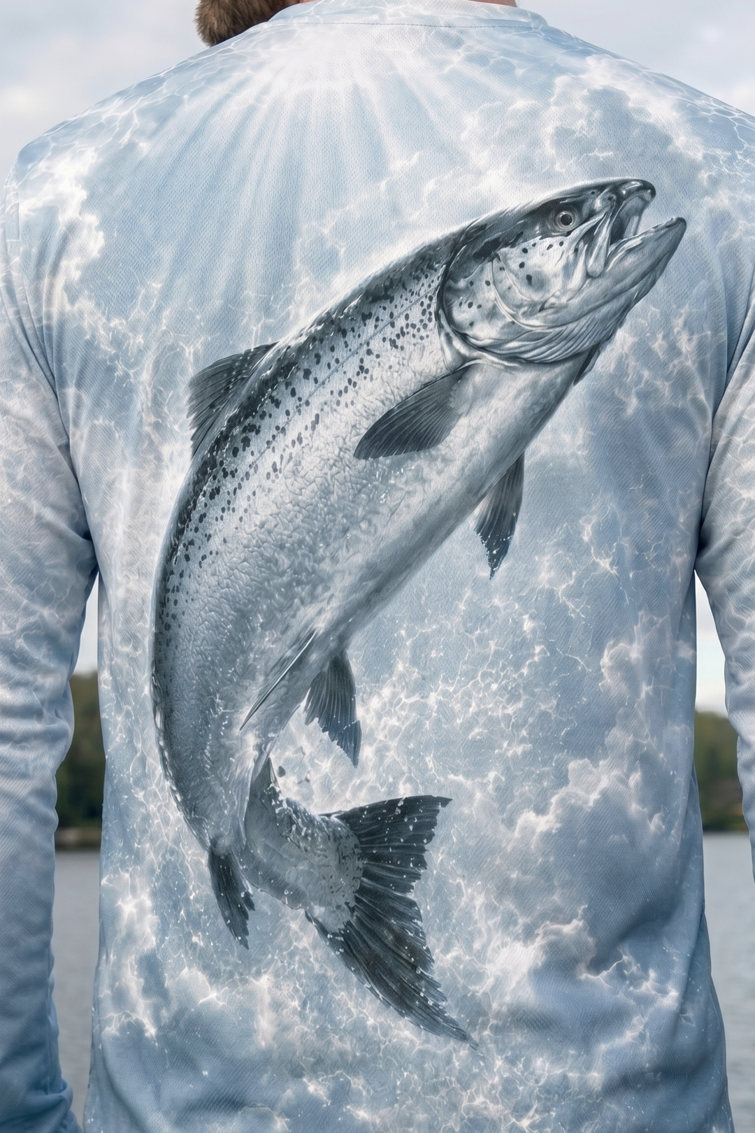Performance Fishing Long Sleeve - Cloudburst King Salmon - TBT158 lifestyle artwork zoom