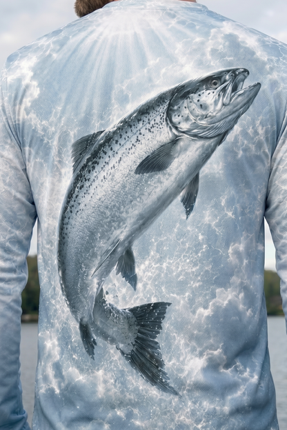 Performance Fishing Long Sleeve - Cloudburst King Salmon - TBT158 lifestyle artwork zoom
