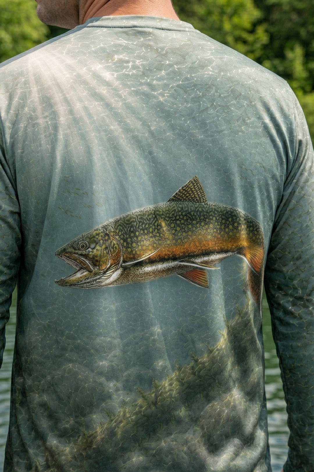 Performance Fishing Long Sleeve - Cold Creek Brook Trout - AOF68 lifestyle artwork zoom