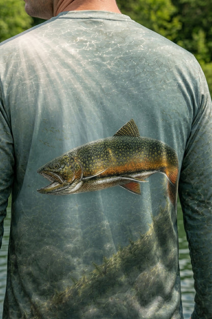 Performance Fishing Long Sleeve - Cold Creek Brook Trout - AOF68 lifestyle artwork zoom