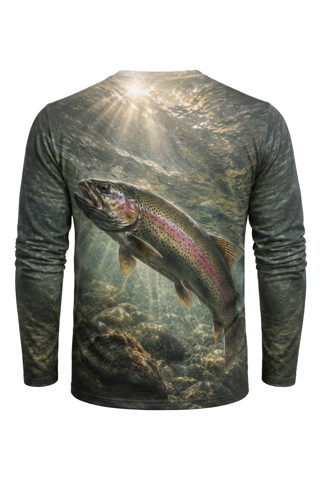 Performance Fishing Long Sleeve - Cold Current Rainbow - AOF82 mockup artwork side