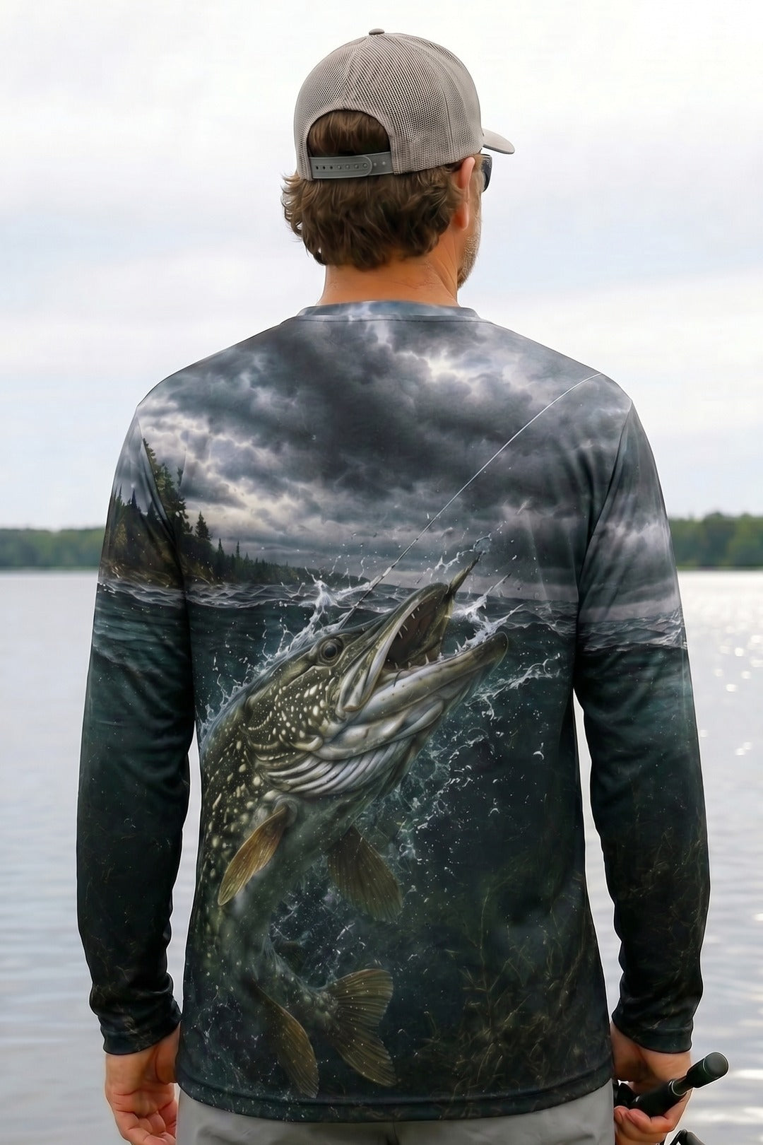 Performance Fishing Long Sleeve - Cold Front Strike - RNP02 lifestyle artwork side