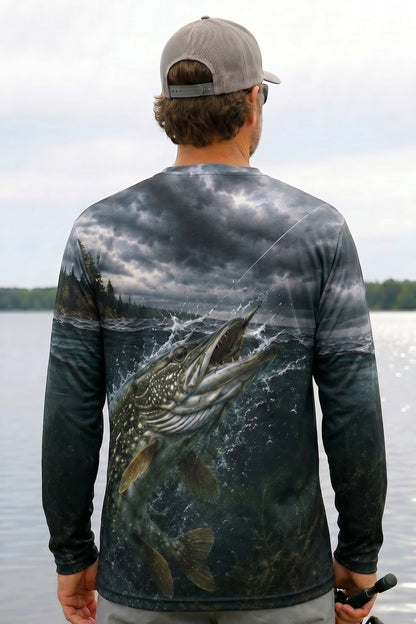 Performance Fishing Long Sleeve - Cold Front Strike - RNP02 lifestyle artwork side