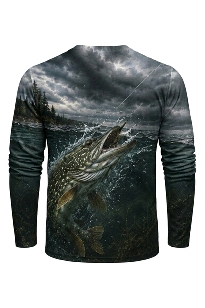 Performance Fishing Long Sleeve - Cold Front Strike - RNP02 mockup artwork side
