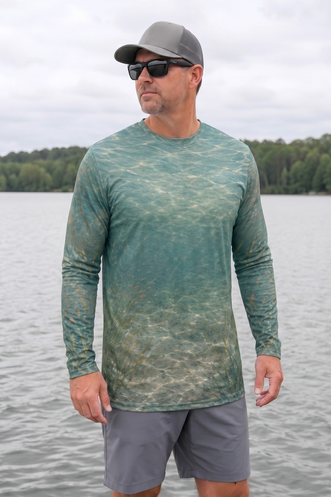 Performance Fishing Long Sleeve - Copper Redfish Flats - AOF124 image 3