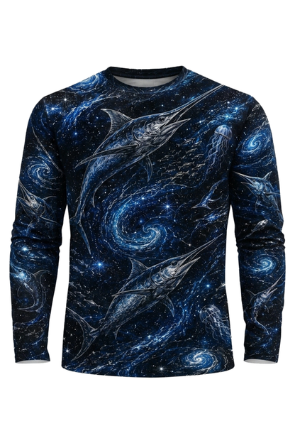 Performance Fishing Long Sleeve - Cosmic Billfish Vortex - RS09 mockup artwork side