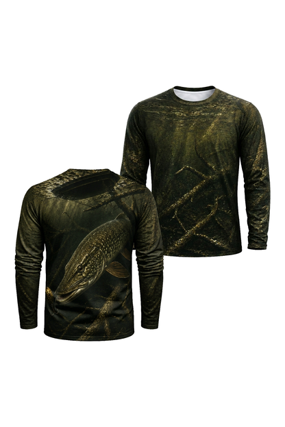 Performance Fishing Long Sleeve - Dark Timber Pike - RNP08 image 1