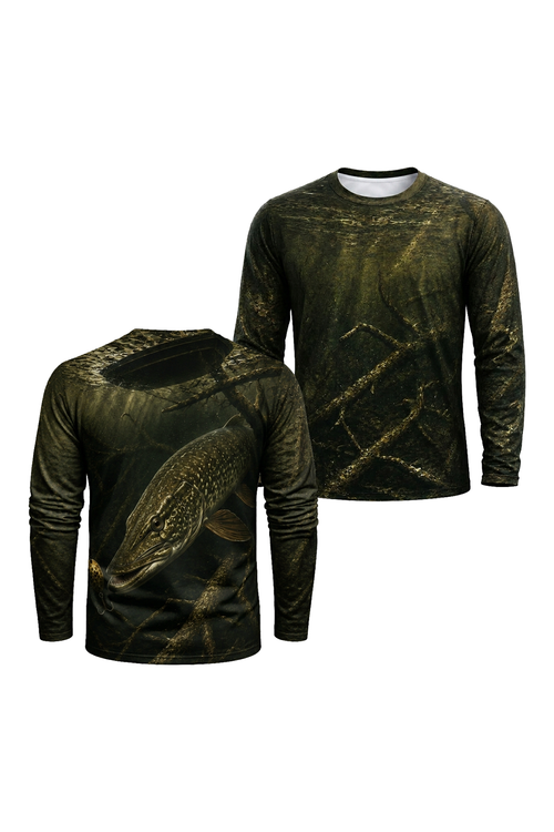 Performance Fishing Long Sleeve - Dark Timber Pike - RNP08 image 1