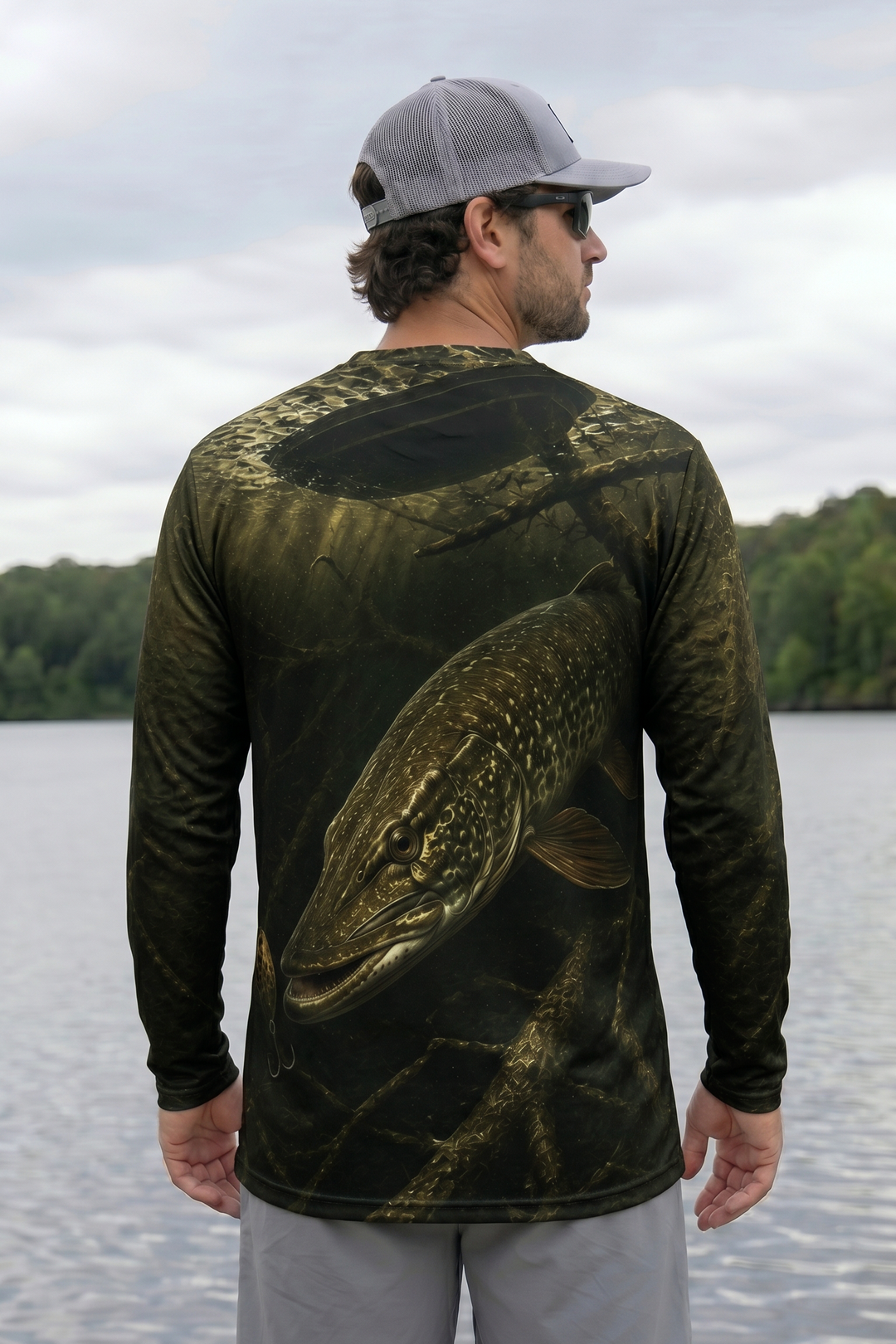 Performance Fishing Long Sleeve - Dark Timber Pike - RNP08 image 2
