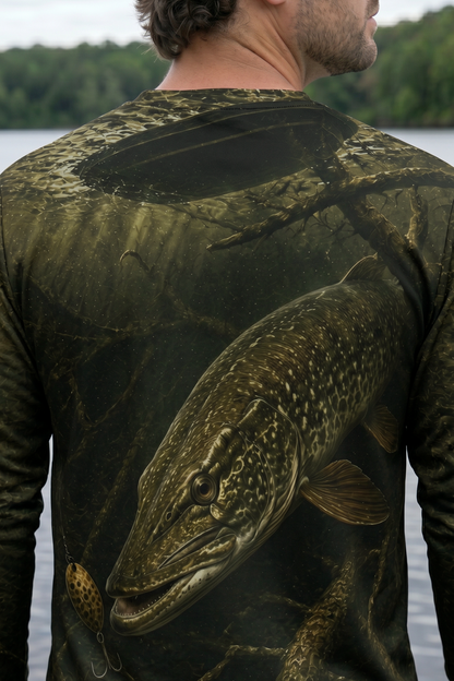 Performance Fishing Long Sleeve - Dark Timber Pike - RNP08 image 4