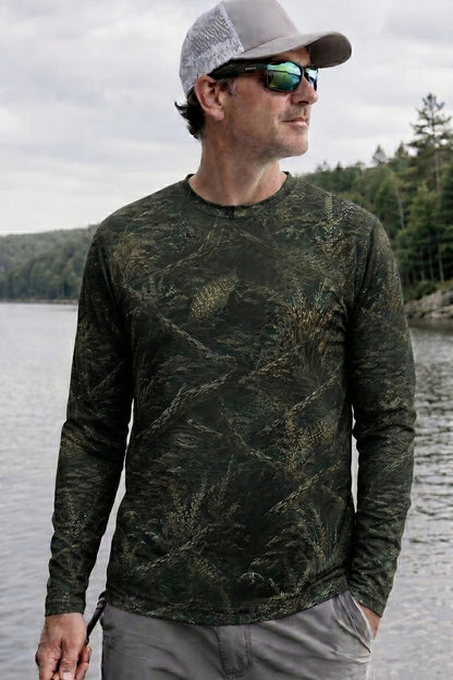 Performance Fishing Long Sleeve - Dark Weed Pike Ambush - RNP04 lifestyle opposite side