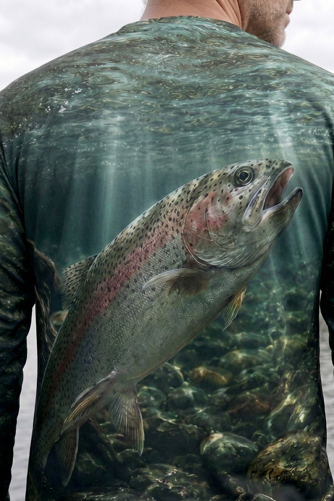 Performance Fishing Long Sleeve - Deep Current Rainbow Trout - RT14 lifestyle artwork zoom