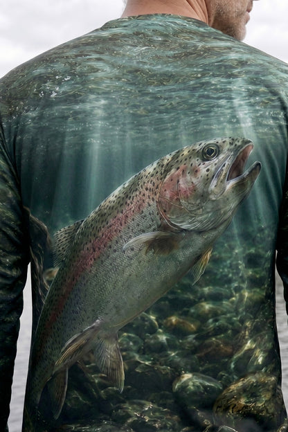 Performance Fishing Long Sleeve - Deep Current Rainbow Trout - RT14 lifestyle artwork zoom