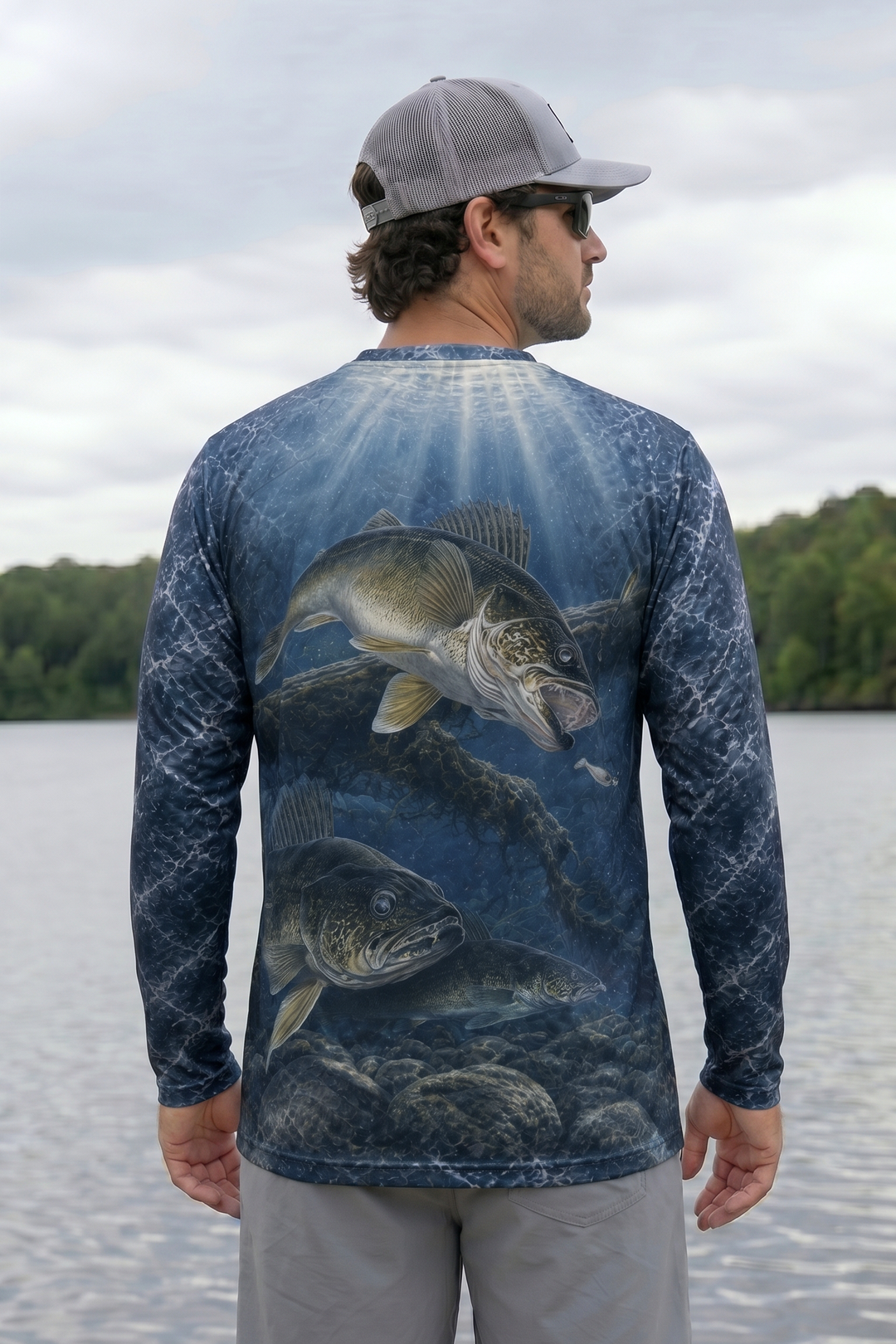 Performance Fishing Long Sleeve - Deep Delta Walleye - TBT189 lifestyle artwork side
