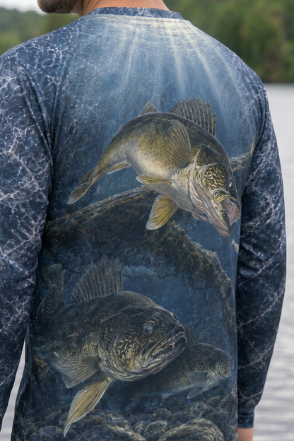 Performance Fishing Long Sleeve - Deep Delta Walleye - TBT189 lifestyle artwork zoom