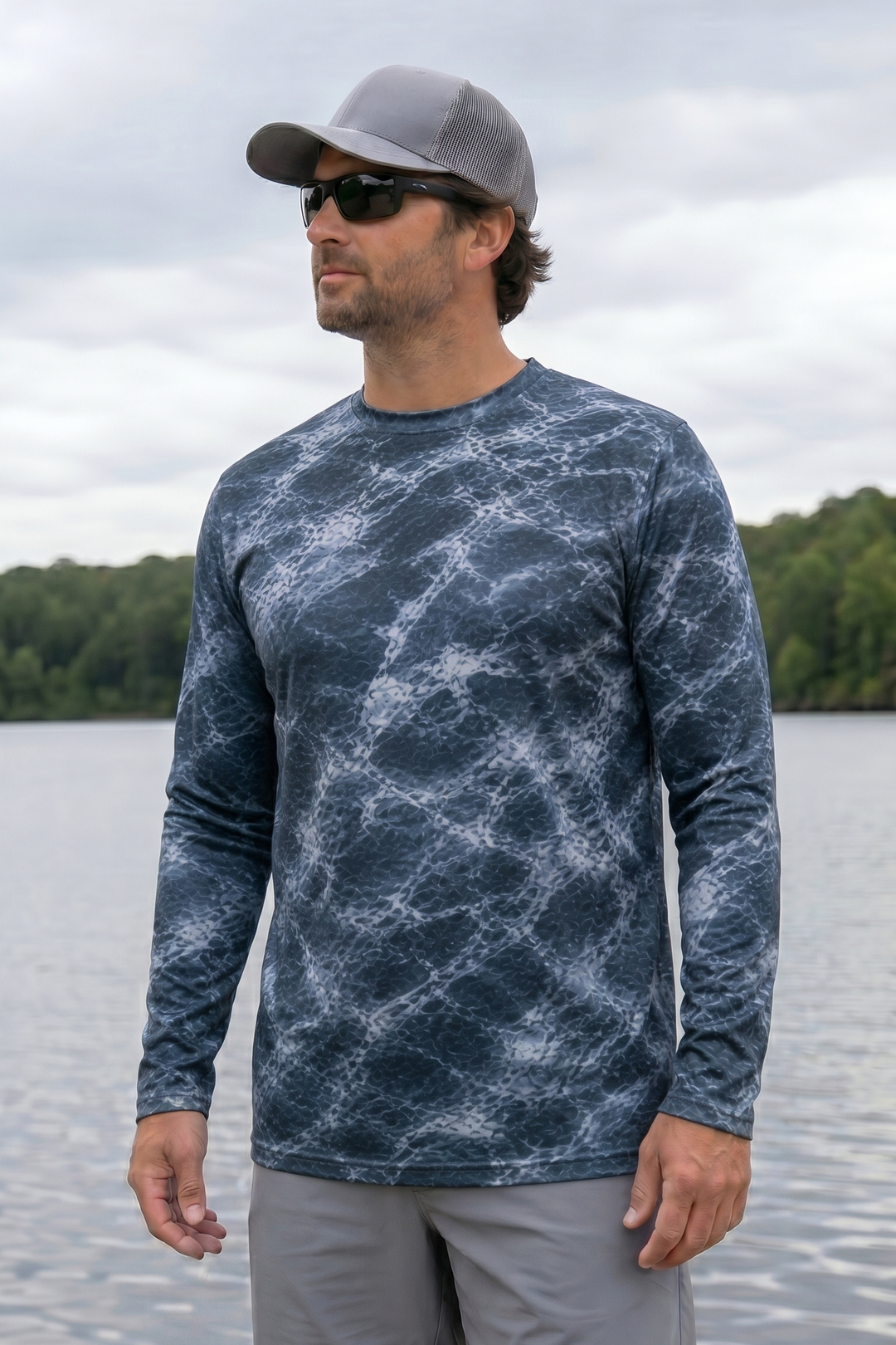Performance Fishing Long Sleeve - Deep Delta Walleye - TBT189 lifestyle opposite side