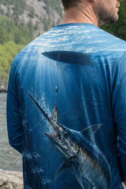 Performance Fishing Long Sleeve - Deep Drop Marlin - RS03 lifestyle artwork zoom