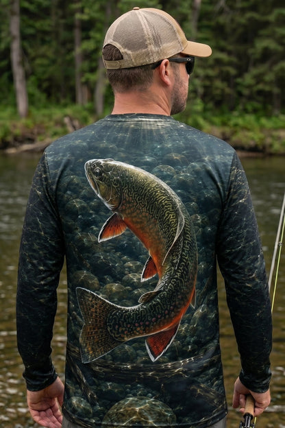 Performance Fishing Long Sleeve - Deep River Brook - TBT173 lifestyle artwork side