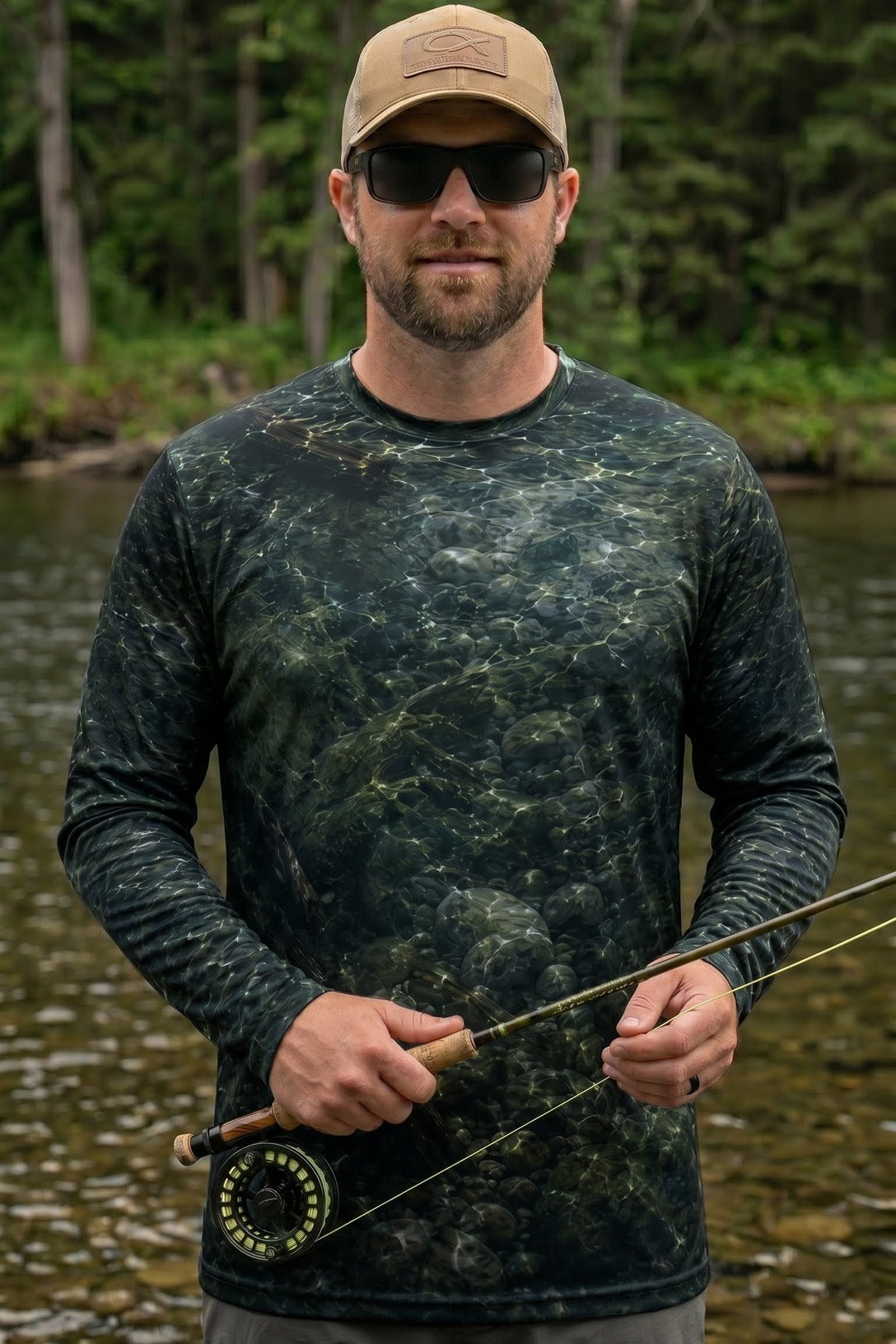 Performance Fishing Long Sleeve - Deep River Brook - TBT173 lifestyle opposite side