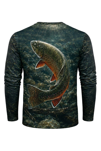 Performance Fishing Long Sleeve - Deep River Brook - TBT173 mockup artwork side