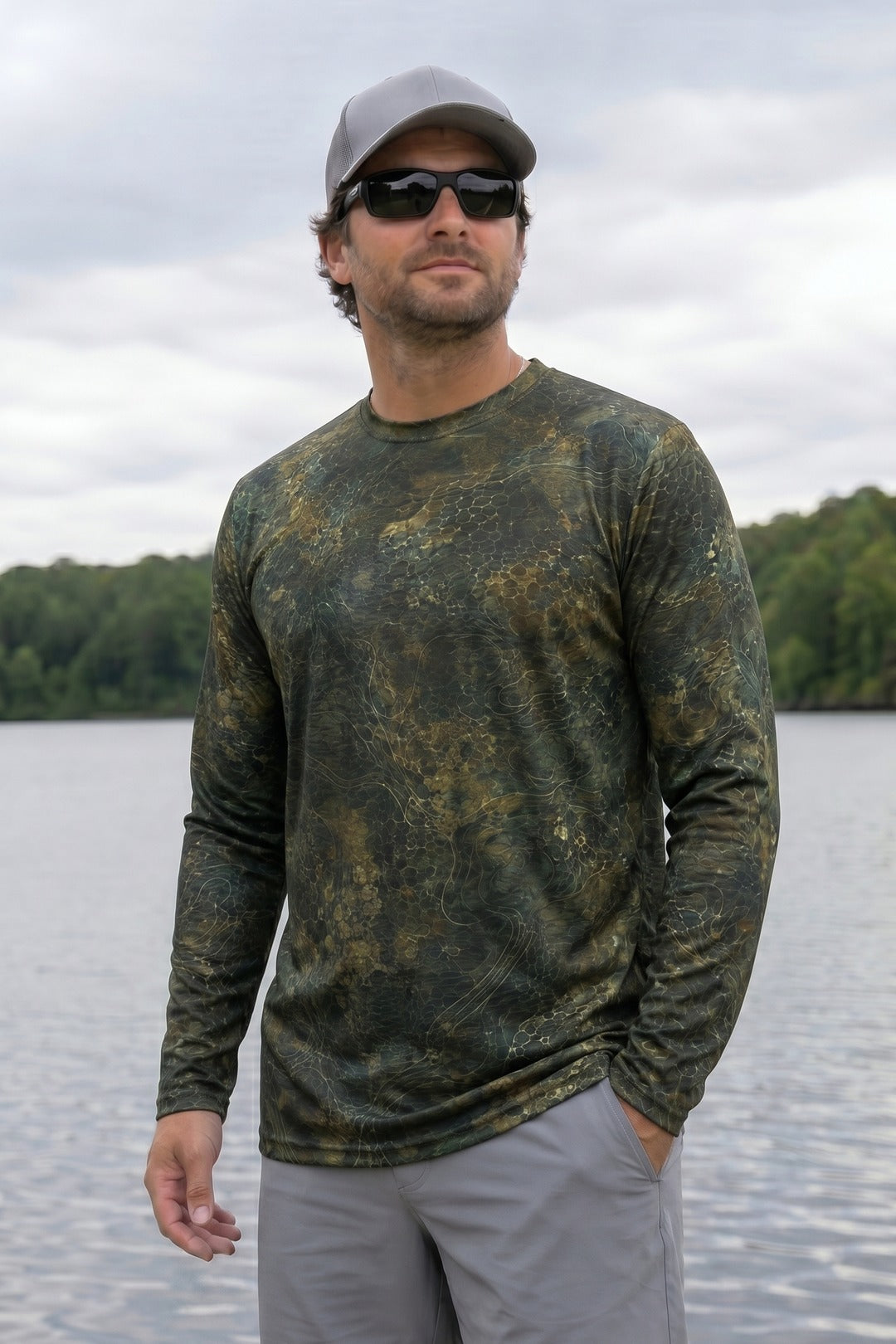 Performance Fishing Long Sleeve - Deep Rock Walleye - RW07 lifestyle opposite side