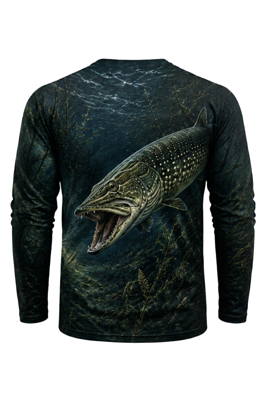 Performance Fishing Long Sleeve - Deep Snag Pike - TBT192 mockup artwork side