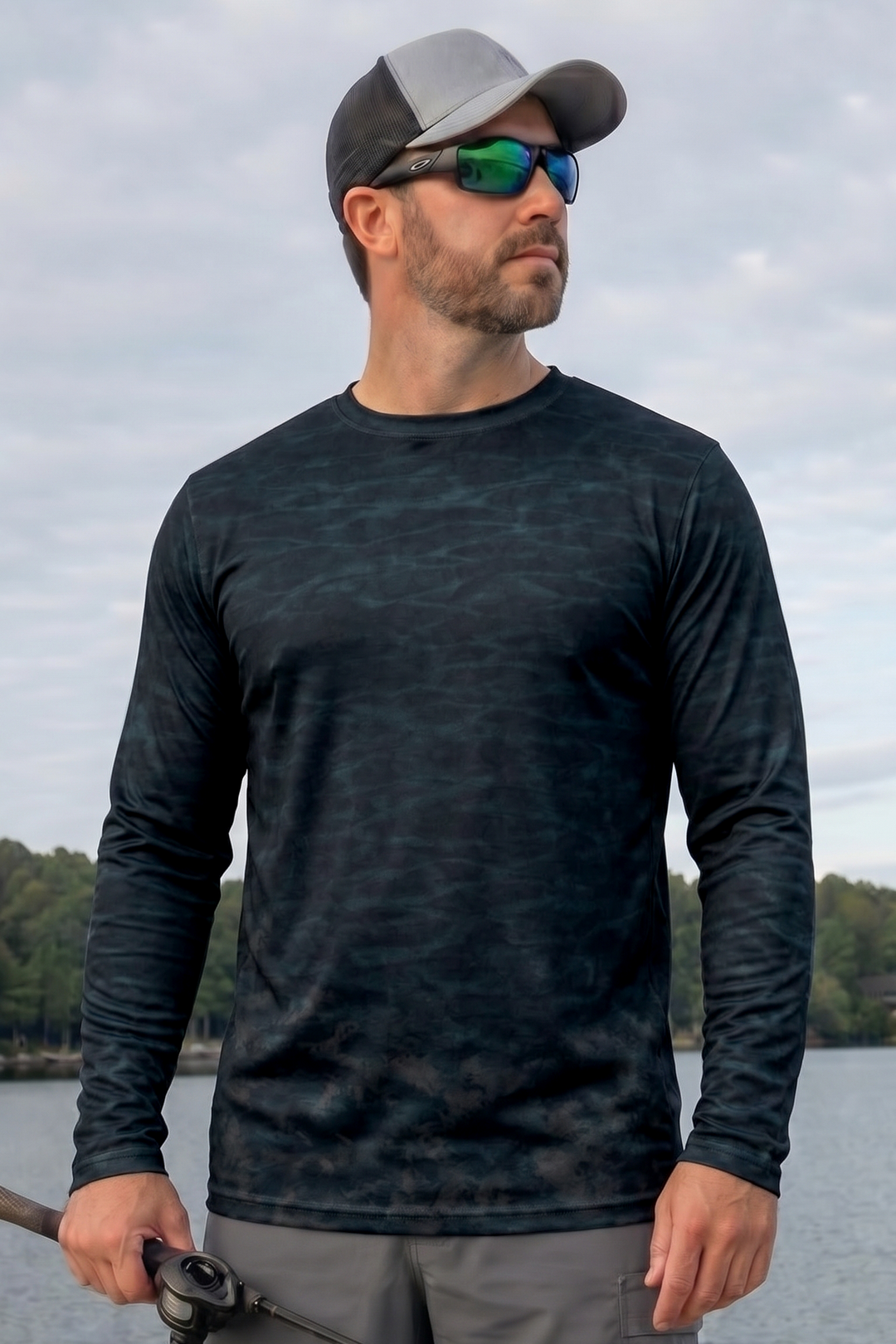 Performance Fishing Long Sleeve - Deep Strike Pike - AOF87 lifestyle opposite side