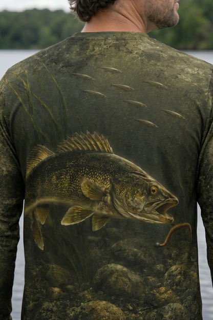 Performance Fishing Long Sleeve - Deep Weed Walleye Hunt - RW08 lifestyle artwork zoom