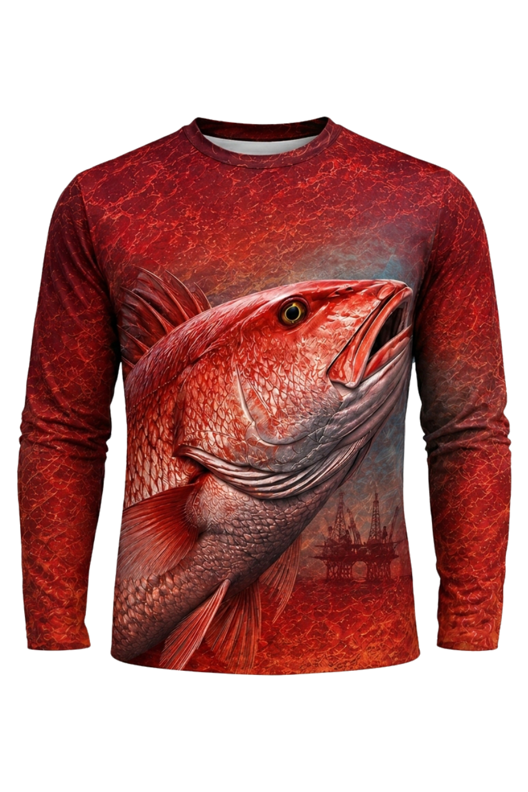 Performance Fishing Long Sleeve - Deepwater Rig Snapper - TBT232 image 5