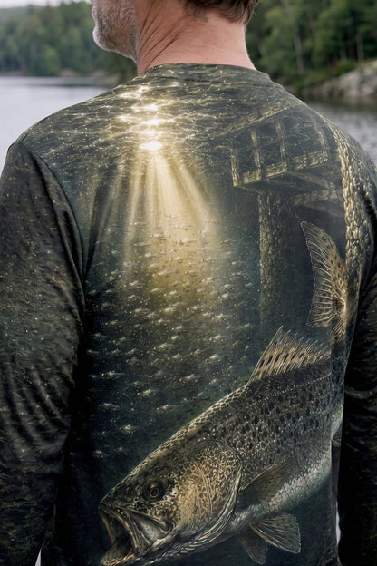Performance Fishing Long Sleeve - Dock Light Speckled Trout - RT04 lifestyle artwork zoom