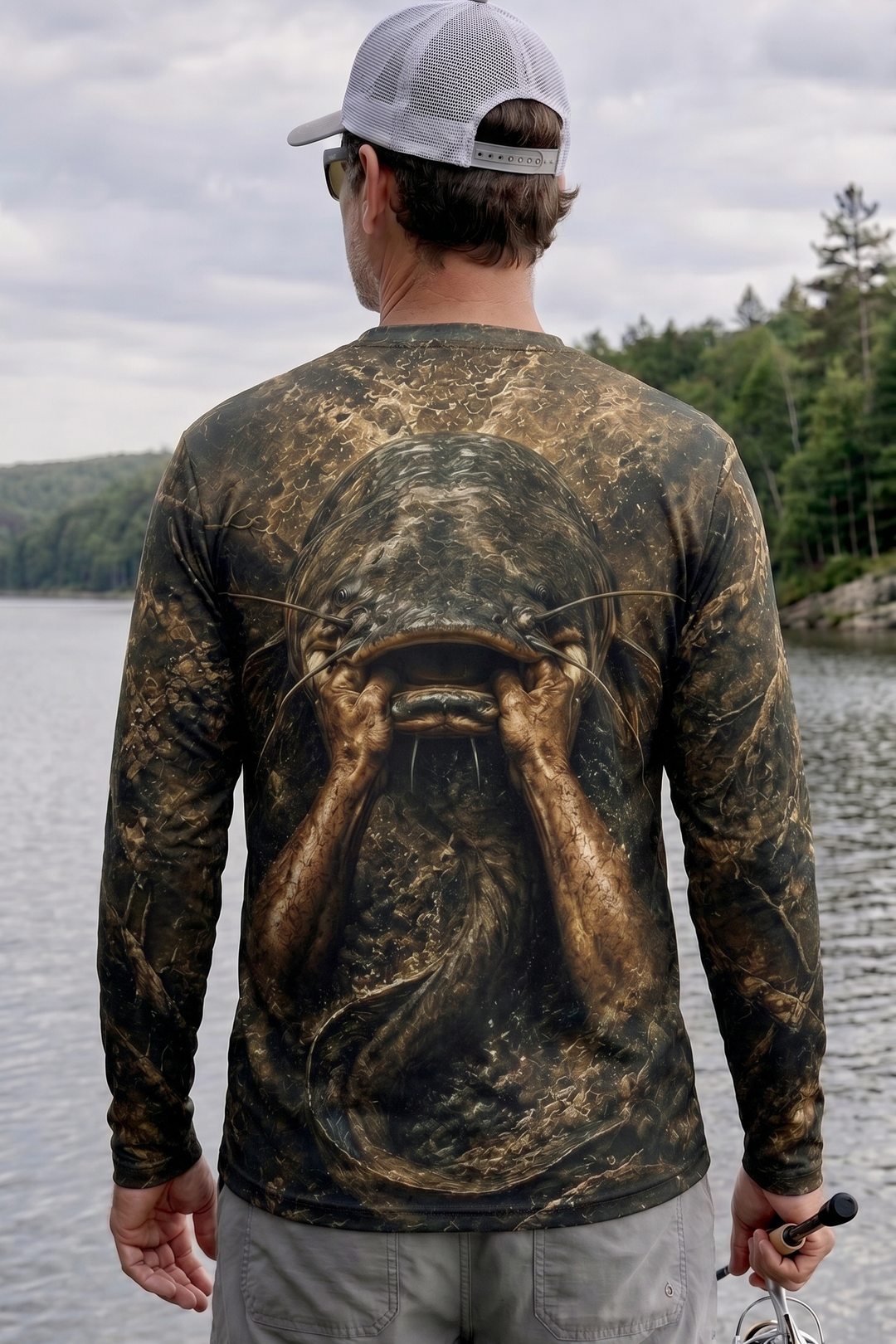 Performance Fishing Long Sleeve - Double Jaw Lift - RFC05 lifestyle artwork side