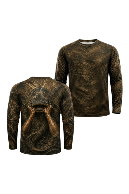 Performance Fishing Long Sleeve - Double Jaw Lift - RFC05 two shirts front artwork