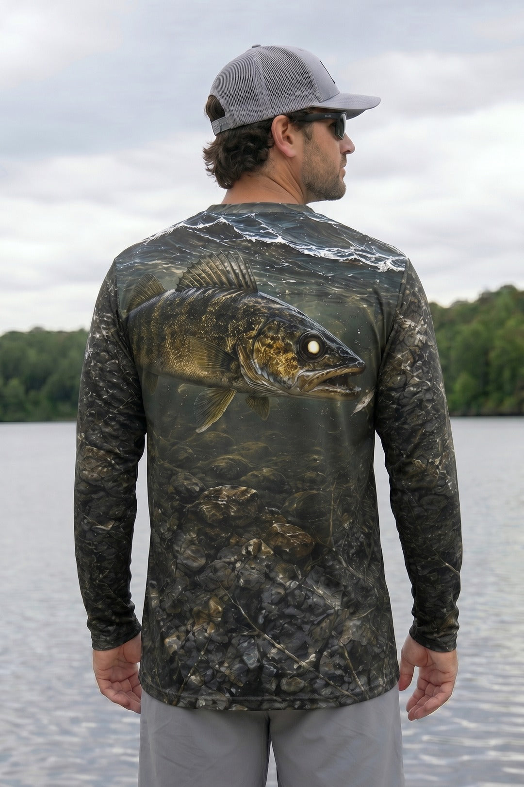 Performance Fishing Long Sleeve - Dusk Creek Walleye - TBT184 lifestyle artwork side
